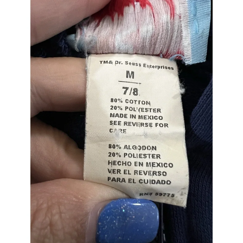 Vintage Y2K Blue Dr Seuss Zip Up Hoodie Jacket‎ Size 7/8